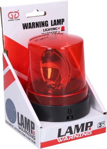 Red beacon with light and sound effects, 10 cm