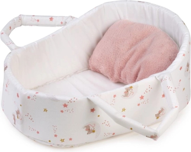 Guca portable textile basket for a doll 42–46 cm
