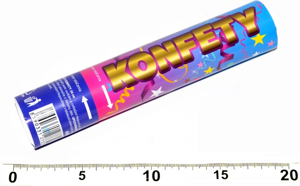 Ballīšu konfeti šāvējs 20 cm Wiky