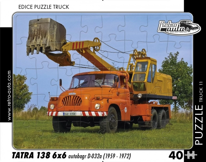 Retro puzle Tatra 138 6x6 ekskavators 40 gabalu