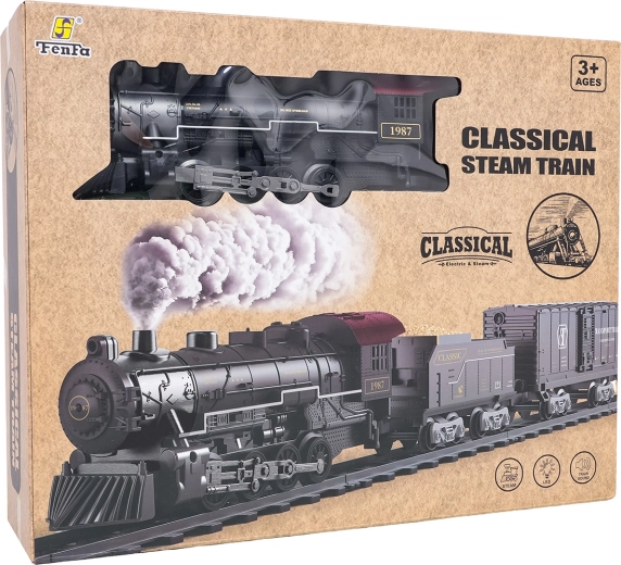 Retro Train Set with Lights, Sound and Smoke, 172 cm