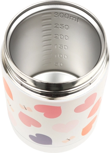 A Little Lovely Company insulated stainless steel food container with hearts