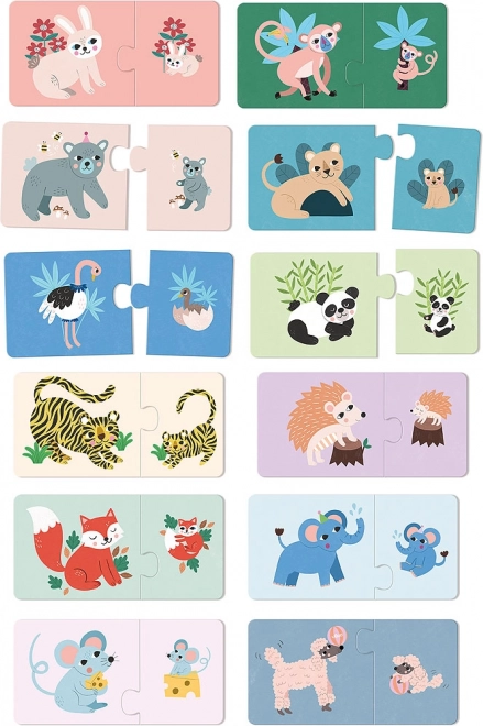 Koka puzle mazulīši un māmiņas Vilac