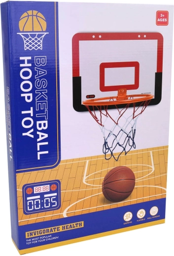 Bērnu basketbola komplekts ar grozu, bumbu un pumpi 40 × 26 cm