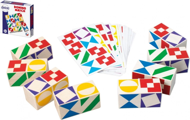 Galda spēle Domino Match no koka kastītē