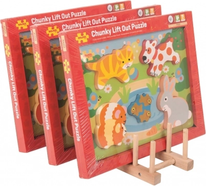 Bigjigs Toys koka puzļu statīvs