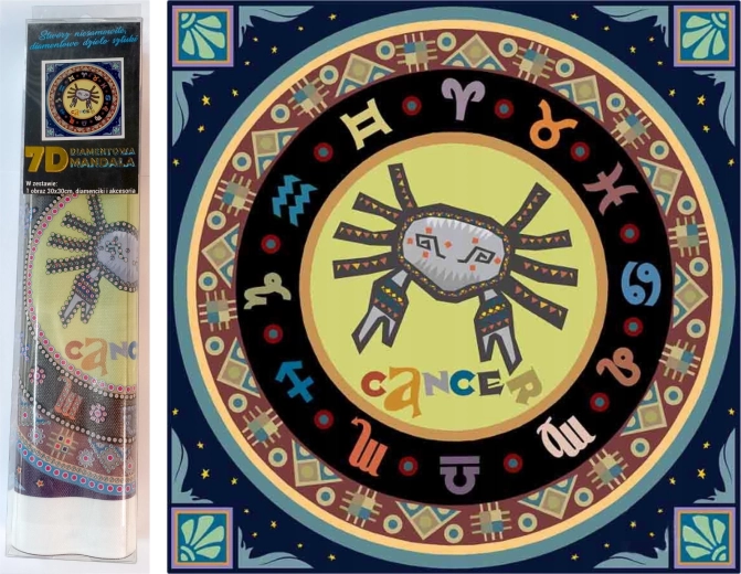 Norimpex Diamond Painting 7D Zodiac Sign Cancer 30x30 cm
