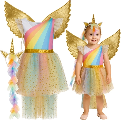 Kruzzel bērnu vienradža kostīms 110–116 cm (3 daļas)