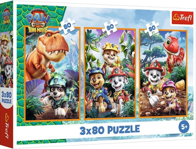 Paw Patrol 3-in-1 Puzzle: Dinosaur Heroes (3×80 pieces)