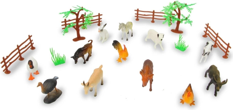 Jamara Farm Animals – 20 daļu lauku dzīvnieku komplekts