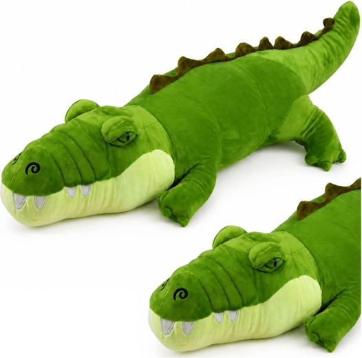 Realistic plush crocodile, green, 70 cm - 1 piece