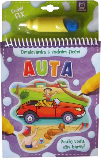 Reusable Water Pen Coloring Book Cars – paint with water again and again