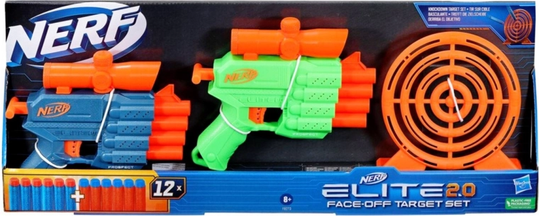 Nerf Elite 2.0 Face-Off komplekts ar mērķi un 2 blasteriem
