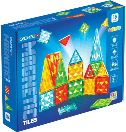 Geomag Gems magnētiskās flīzes 16 gabali