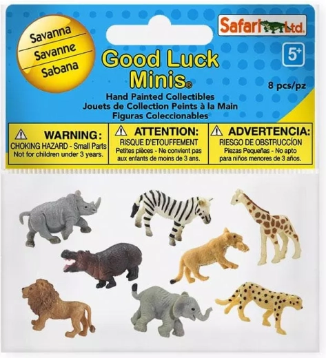Safari Ltd. Good Luck Minis – savannas dzīvnieki (8 gab.)