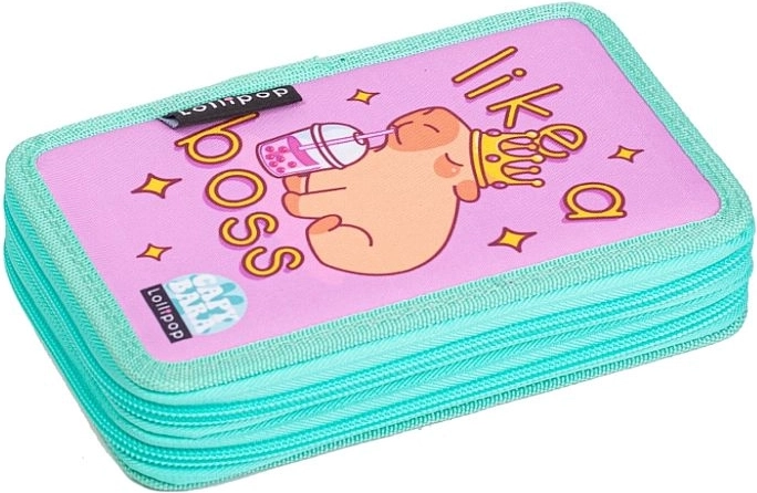 LizzyCard Capybara pencil case, 2 compartments