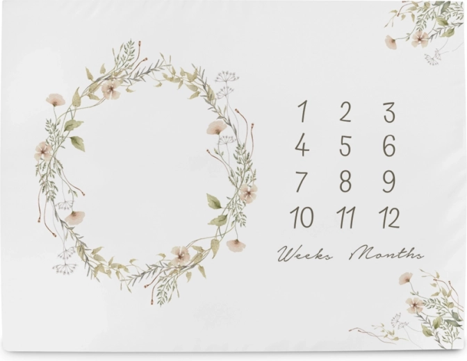 Ceba Baby milestone photo mat Basic Summer Flowers 92 × 72 cm