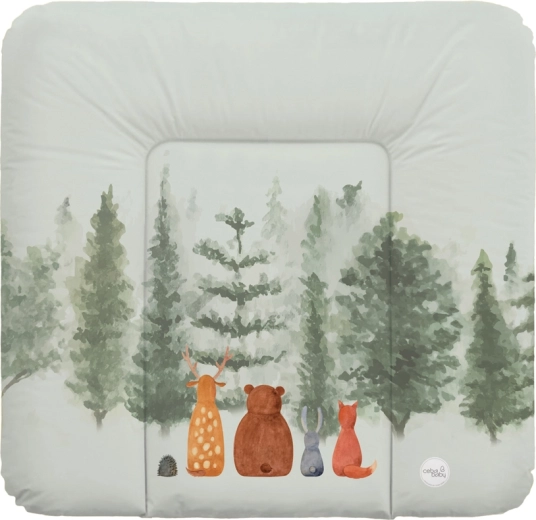 Ceba Baby mīksts pārtinamais paliktnis kumodei 75 × 72 cm Basic Forest Companions
