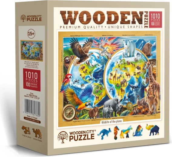 Koka puzle WOODEN CITY Savvaļas dzīvnieku planēta – 1010 gab.