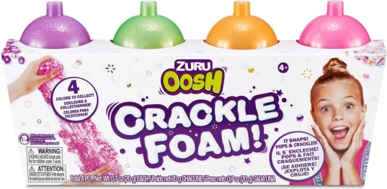 ZURU Oosh gļotu komplekts – sprēgājošas putas, 4 gab.