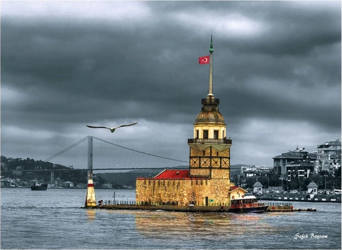 Anatolian puzle Nostalgiskais Jaunavas tornis, Turcija, 1000 detaļas