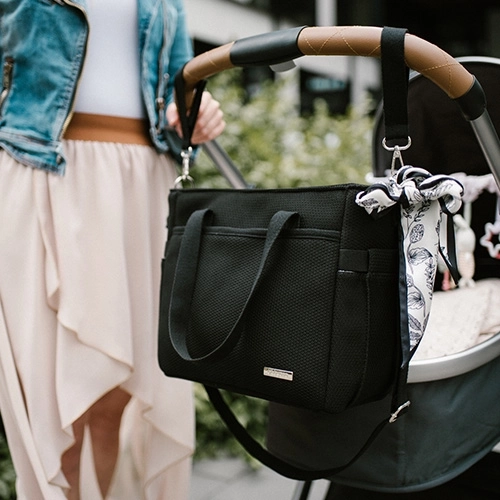 For the stroller, over the shoulder, or by hand