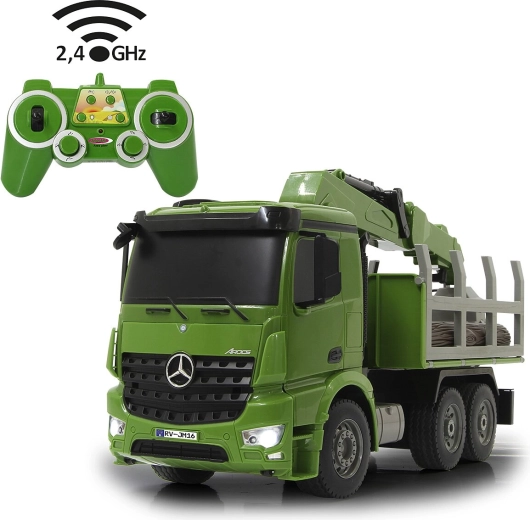 Jamara Mercedes-Benz Arocs RC mežizstrādes kravas auto baļķu pārvadāšanai 1:20, 2,4 GHz