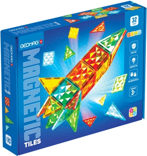 Magnētiskais konstruktors GEOMAG Gems Rocket – 32 detaļas