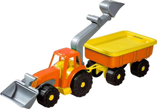 Androni traktora iekrāvējs ar piekabi Power Worker 58 cm – Oranžs