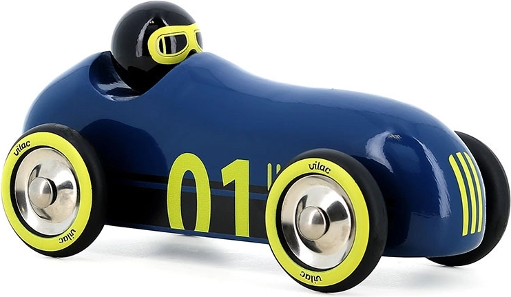 Vilac koka auto Old Sport Compet tumši zils