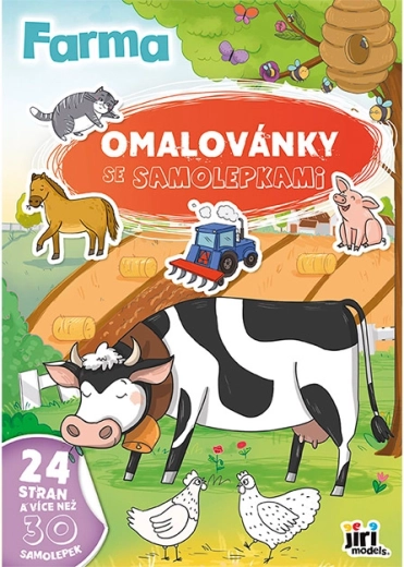 A4 krāsojamā grāmata ar uzlīmēm “Ferma”
