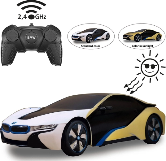 RC automašīna BMW i8 1:24 ar UV fotohrōmo efektu