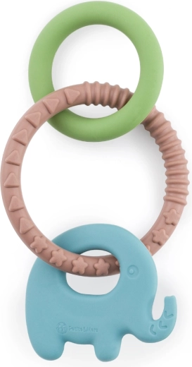 Petite&Mars Elefi Velvet Latte Silicone Teether 0m+