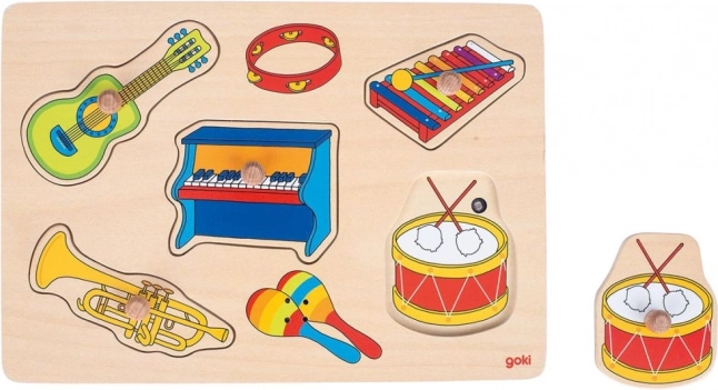 Goki koka skaņu puzle ar mūzikas instrumentiem