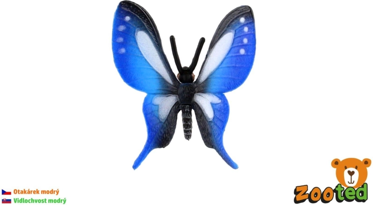 Zooted Tropical Blue Papilio Butterfly Figurine - 1 piece