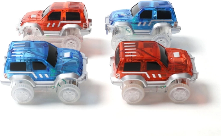 Cleverclixx magnētiskā sacīkšu trases auto – zils (1 gab.)