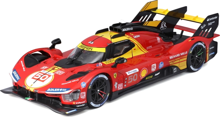 Metāla modelis Bburago 1:24 Ferrari 499P – 24h Le Mans 2024 uzvarētājs