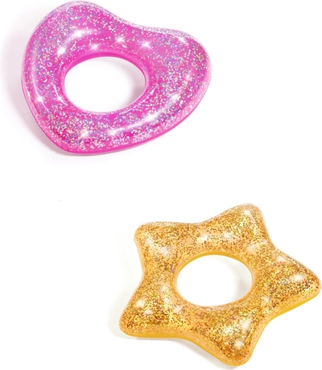 Inflatable Glitter Swim Ring 91 cm