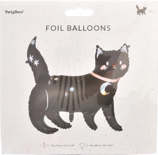 Folijas balons melns kaķis 96 × 95 cm
