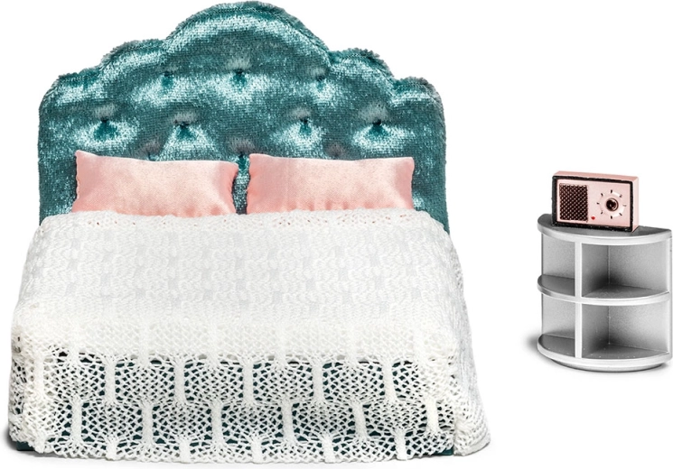 Lundby guļamistabas mēbeles leļļu mājiņai