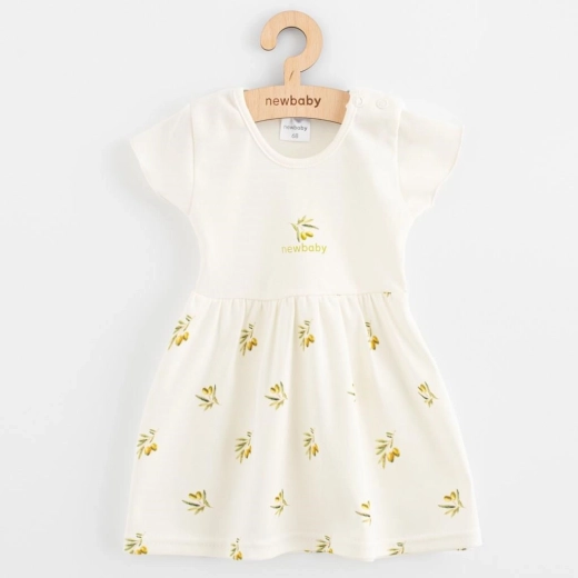 Baby dress from organic cotton with short sleeves New Baby Olives