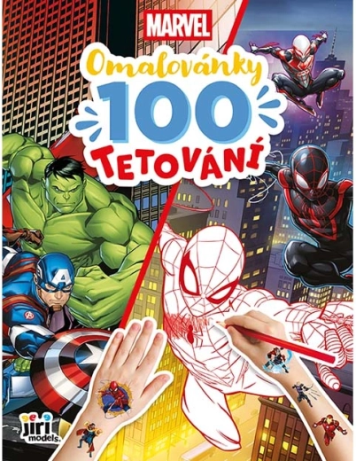 Krāsojamā grāmata un 100 Marvel tetovējumi