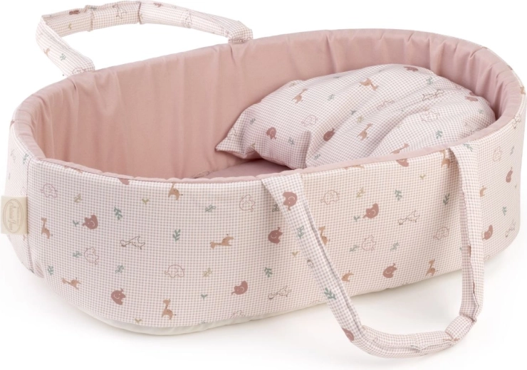Antonio Juan pārnēsājams tekstila grozs Savanna ar spilventiņu lellei līdz 33 cm