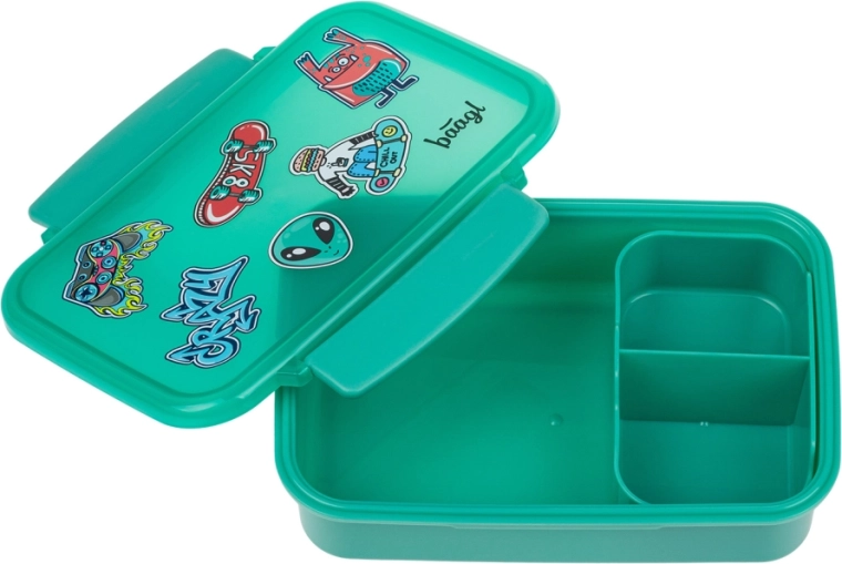 Adjustable compartments for separating food