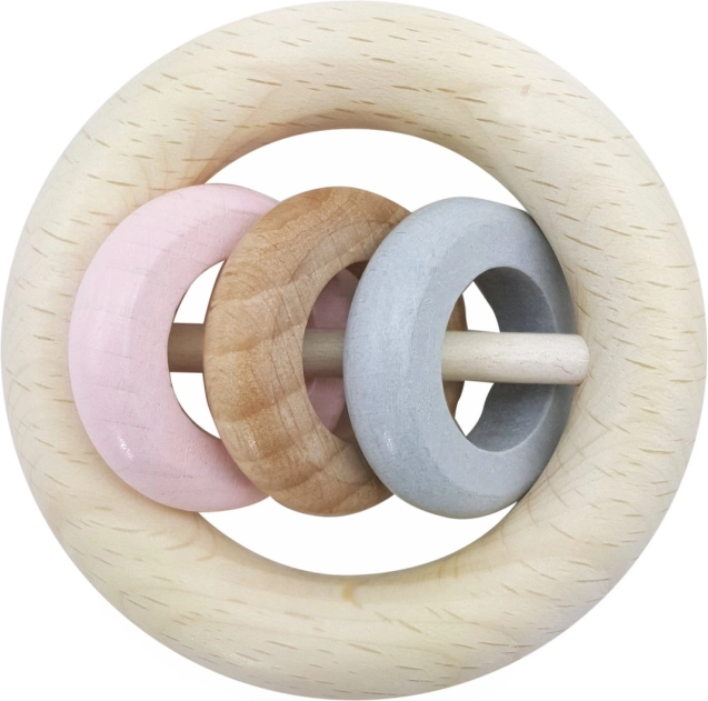 Hess rattle three rings pink