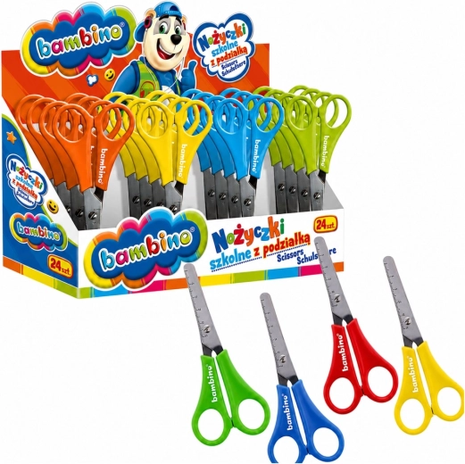 BAMBINO school scissors with ruler - 1 piece