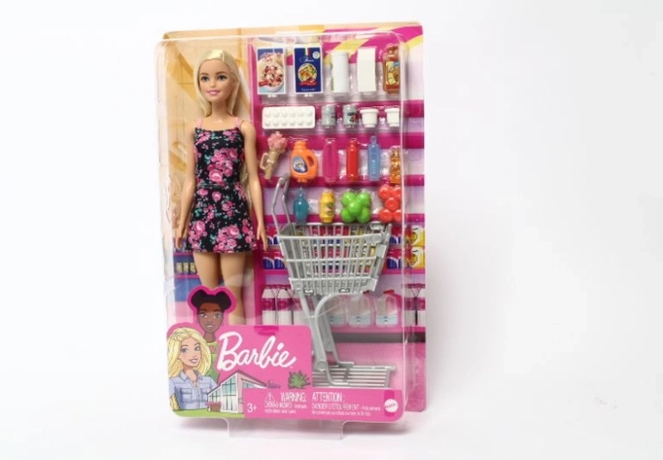 Barbie Doll Shopping with Cart and Accessories