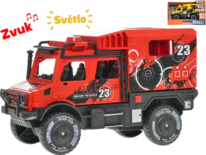 Apvidus auto ar inerces piedziņu 18 cm ar gaismu un skaņu