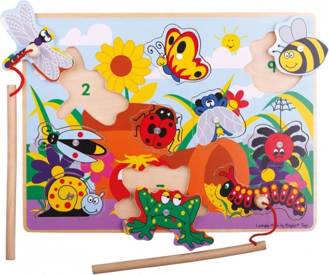 Bigjigs Toys Koka spēle kukaiņu ķeršana