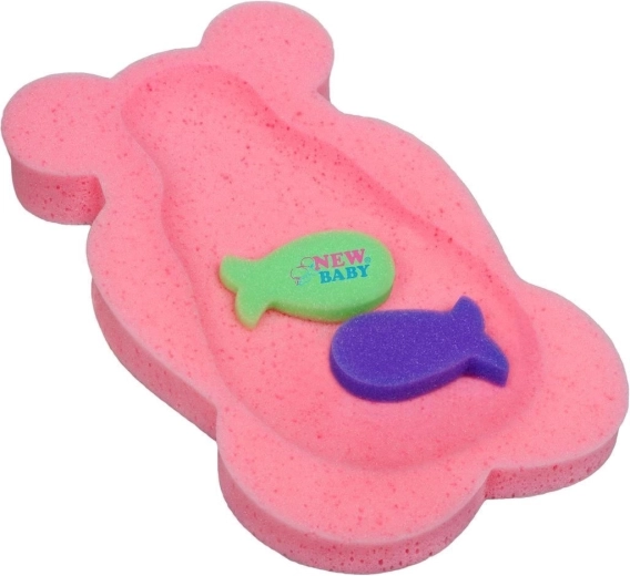 New Baby Basic Foam Bath Support Bear Pink